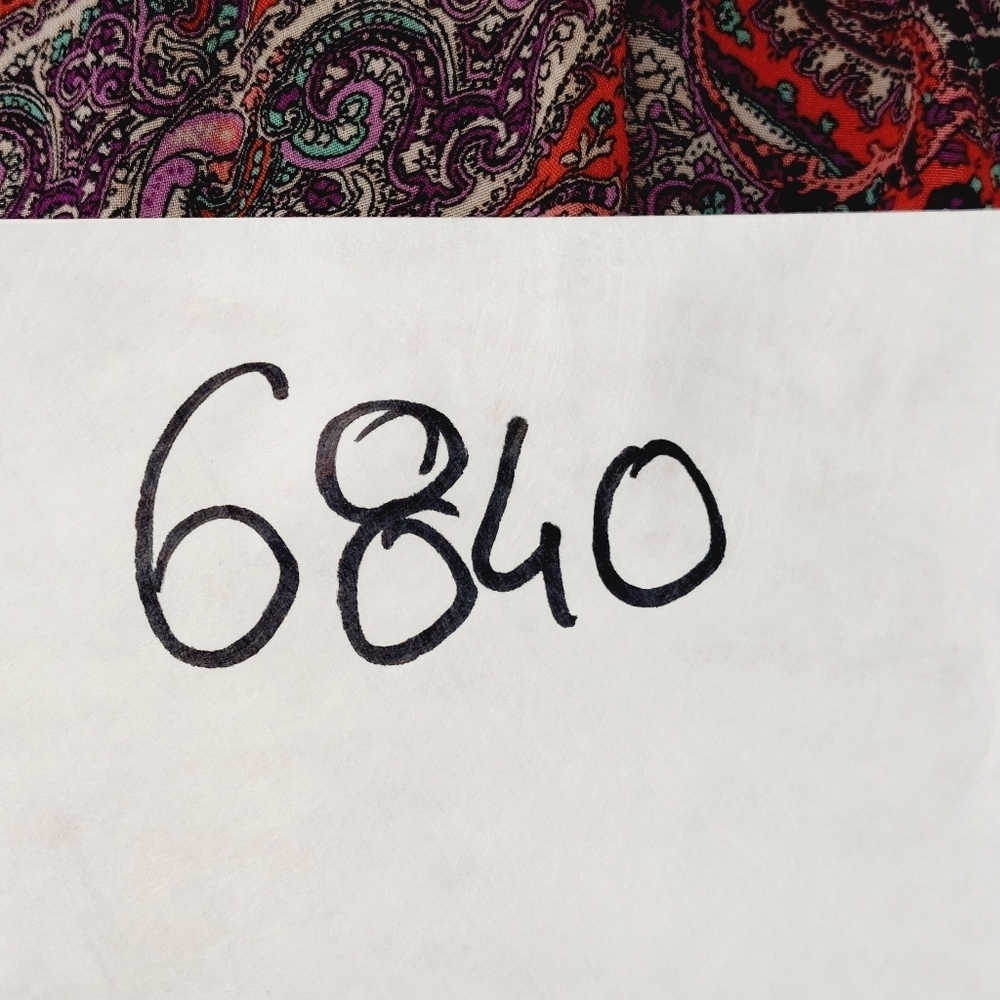 Stella & Julie Multicolor Polyester Paisley Print Flared Midi Dress 6840 - Picture 7 of 7